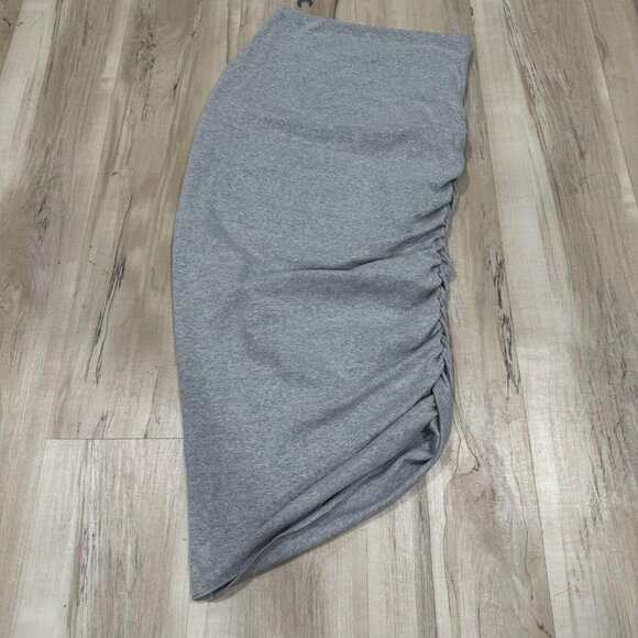 Women’s NWT Samantha Eng. asymmetrical Gray Skirt Ruched Size Small‎ S - Picture 4 of 8